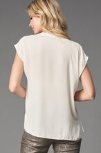 Double Georgette Cap-Sleeve Top | Egg Shell