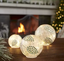 LED Pine Cone Globes w/ 6 Hour Timer