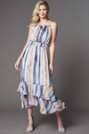 Watercolor Stripe Prairie Dress