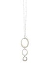 Triple Ovals Silver Necklace