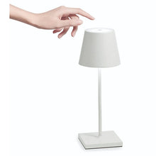 White Aluminum Touch Table Lamp w/ USB