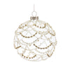 Ball Ornament 4"D Glass w/Intricate Design
