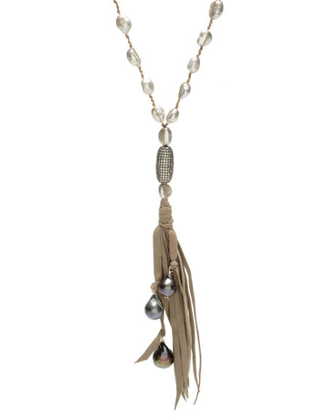 Ella Necklace Beige/Grey