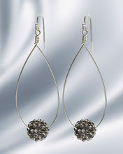 Large Oval Earrings Silver/Shambala