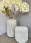 Speckled Glass Vase - Beige 13"H