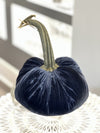 10" Sapphire Velvet Pumpkin