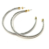 Jelly Hoop Earring in Silver Fleck 2.25"