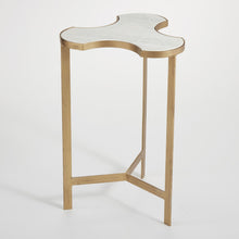 Link Bunching Table-Gold w/White Marble