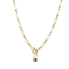Nolita Padlock Figaro Chain Toggle Necklace