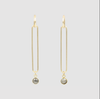 Looper Gold Dangle Earrings - Pyrite