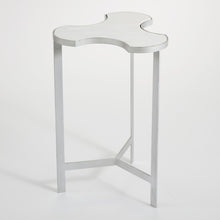 Link Bunching Table-Silver w/White Marble
