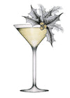 Swanky Holiday Martini- Holiday Card