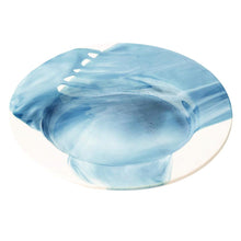 Dessert Plate Blue & White Splash